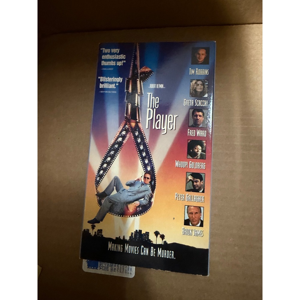 The Player VHS 1992 Robert Altman Tim Robbins Whoopi Goldberg Movie Cult Classic